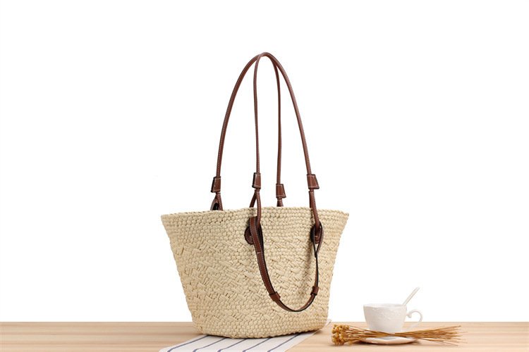 New Large Capacity Shoulder Hand-carrying Dual-use Woven Bag - Image 9