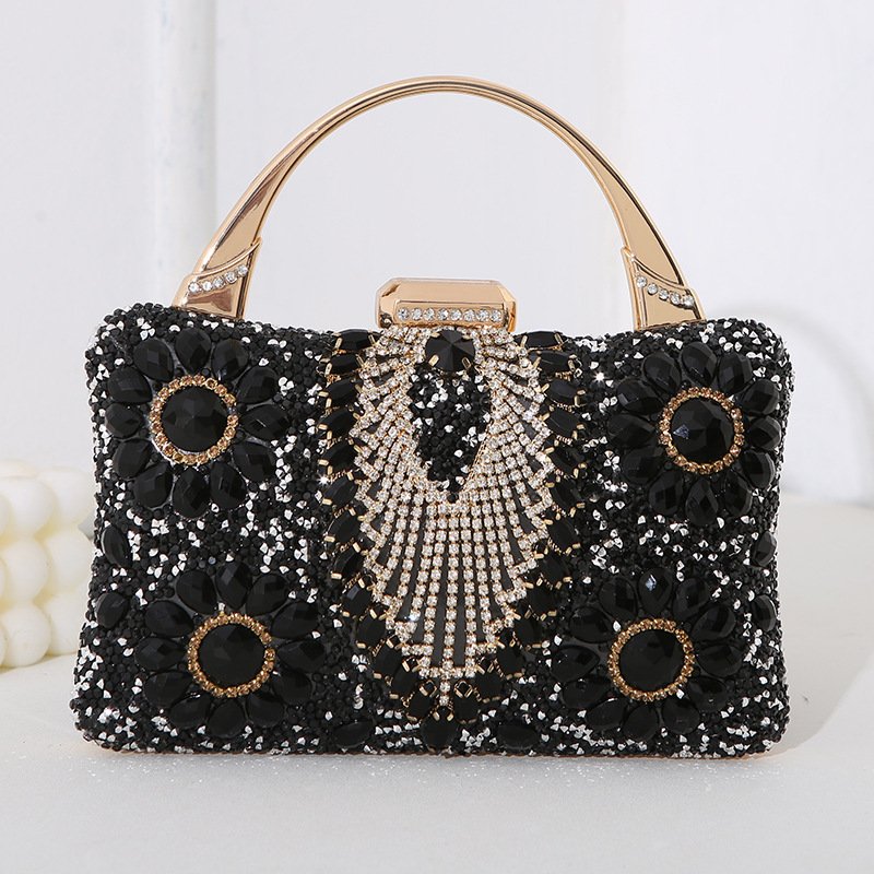 New Metal Handheld Handmade Diamond Inlaid Dinner Bag - Image 4
