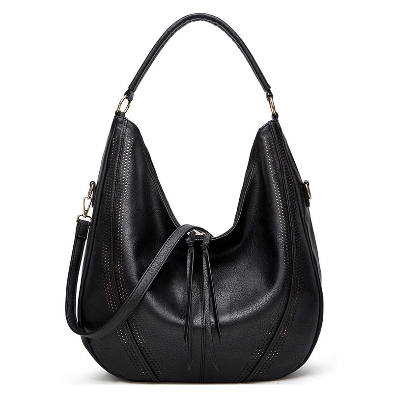 New Trend Retro Large Capacity Tote Shoulder Bag Tassel Hollow One-shoulder Casual Bag Women's Big Bag Casual Bag - Image 3