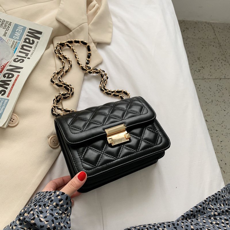 Fashion Ladies Rhombic Chain Shoulder Bag - Image 5