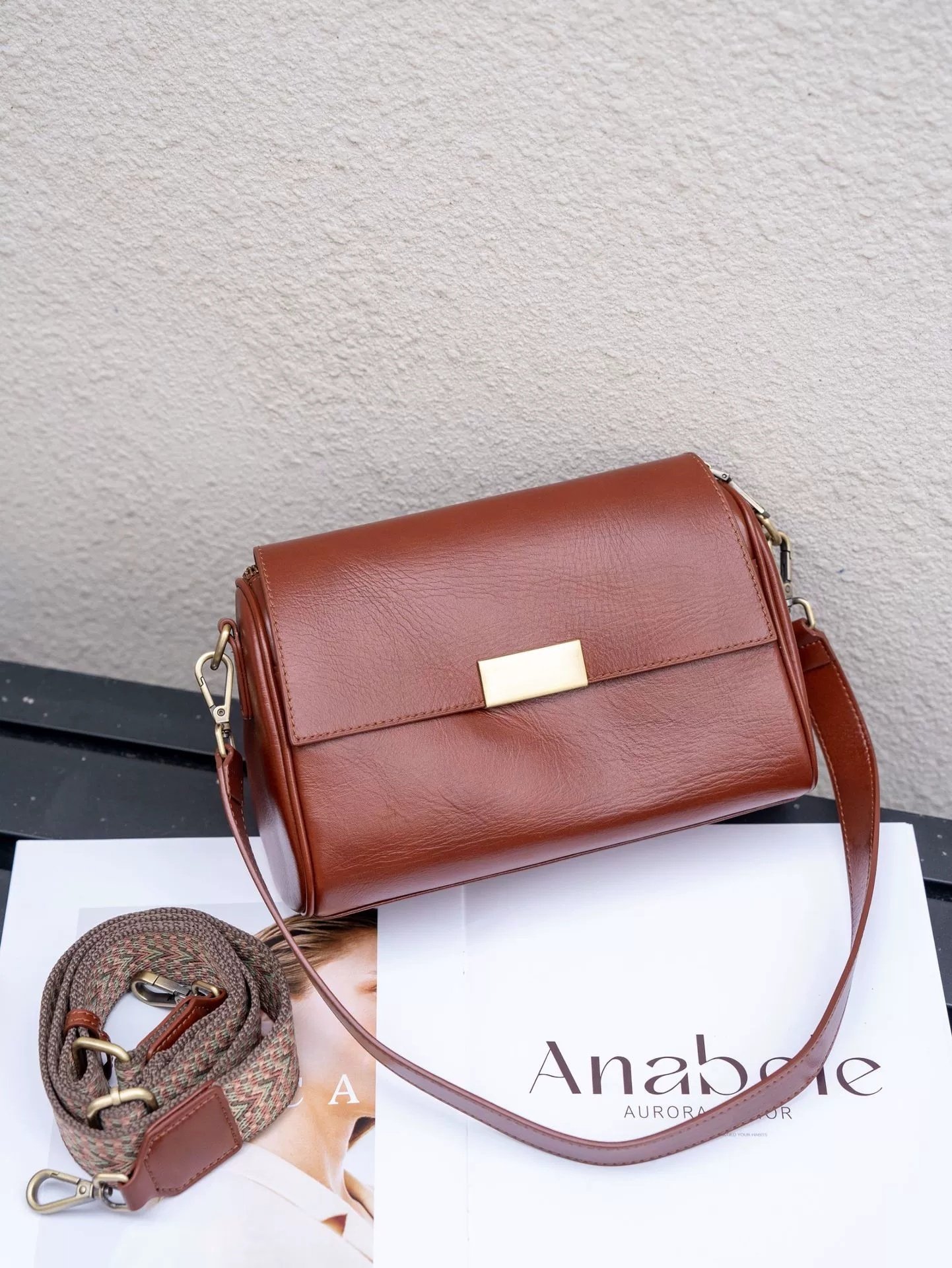 Baidi Leather Women's Bag 2025 New Genuine Leather Crossbody Bag, Top-Grain Vegetable-Tanned Cowhide Shoulder Bag, Light Luxury Commuter Bag - Image 5