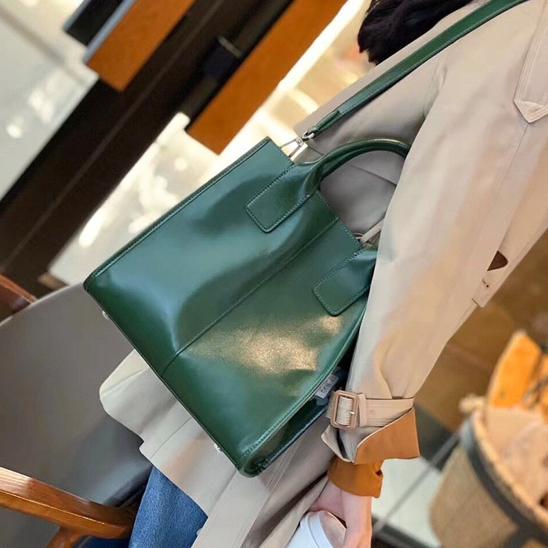 Women's Genuine Leather Crossbody Tote Handbag - Image 2