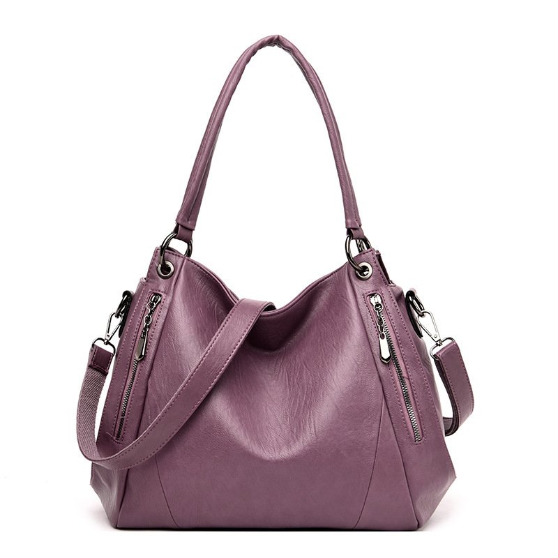 New Spring Large Capacity Soft Leather Mother Crossbody Big Bag - Image 2