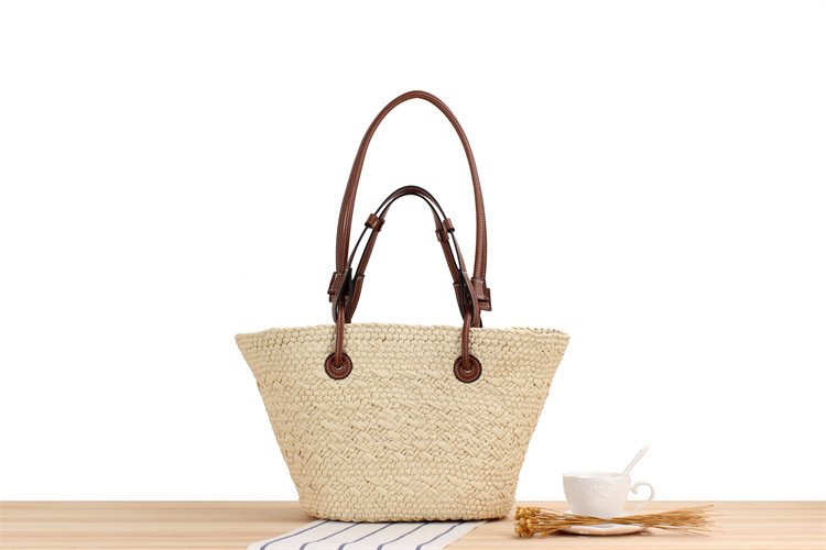 New Large Capacity Shoulder Hand-carrying Dual-use Woven Bag - Image 4
