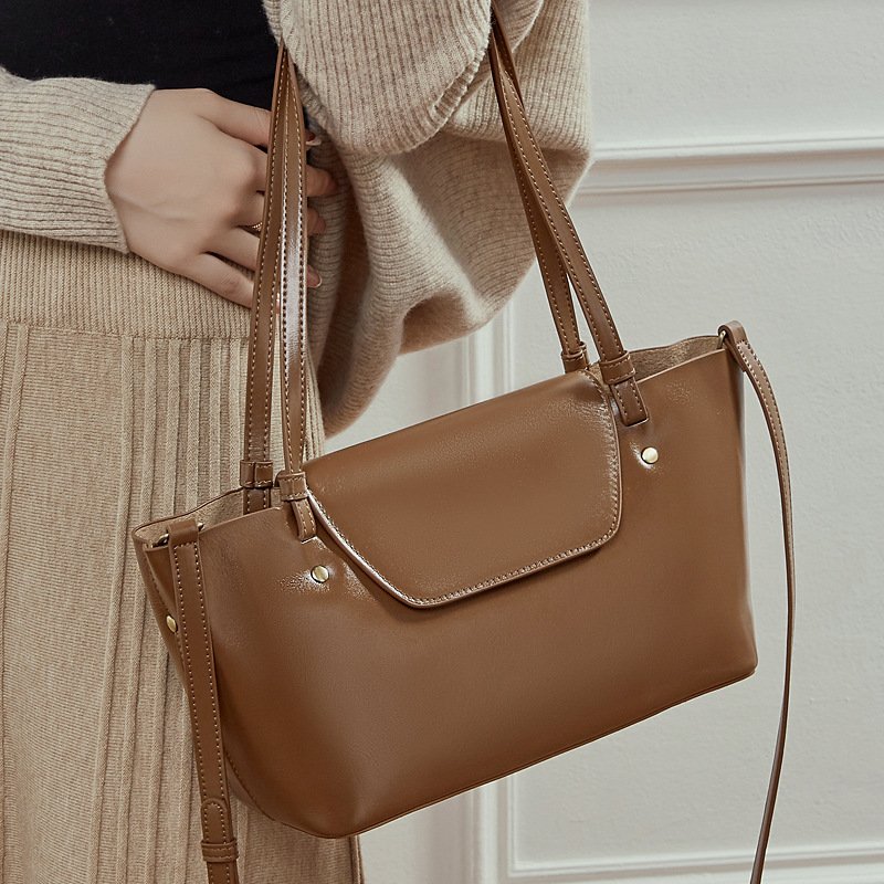 Korean-style Fashionable All-match Womens Leather Shoulder Bag - Image 4