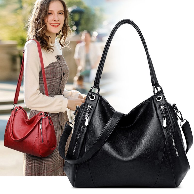 New Spring Large Capacity Soft Leather Mother Crossbody Big Bag - Image 7