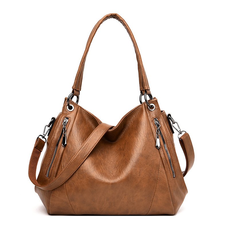 New Spring Large Capacity Soft Leather Mother Crossbody Big Bag - Image 5