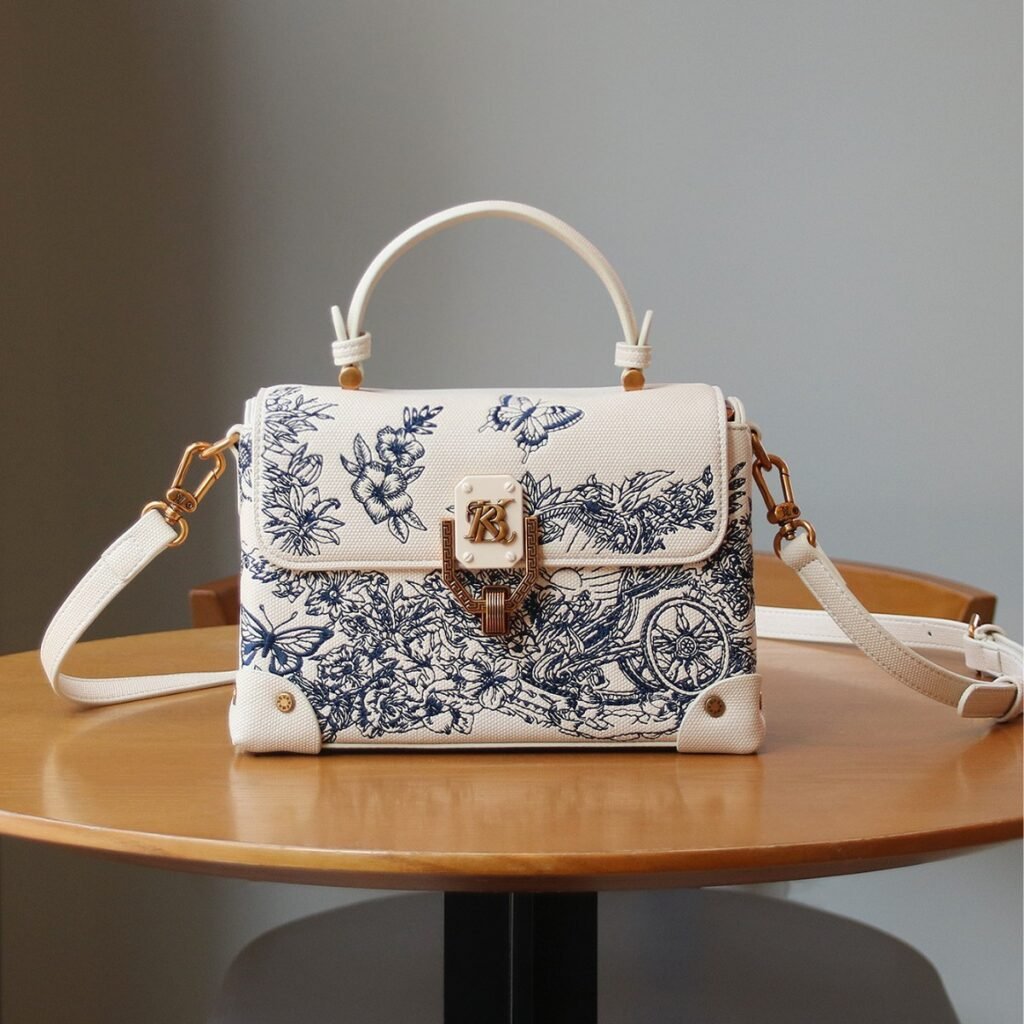 Light-luxury Intricately Embroidered Tote Shoulder Or Crossbody Bag For Women