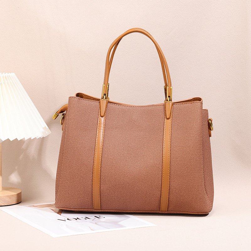 Sophisticated Womens Commuter Bag Spacious Solid-color Tote With A Light-luxury Premium Texture - Image 4