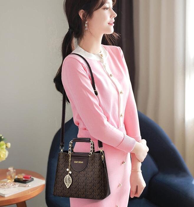 Women's Vintage Fashion Print Handbag - Image 7