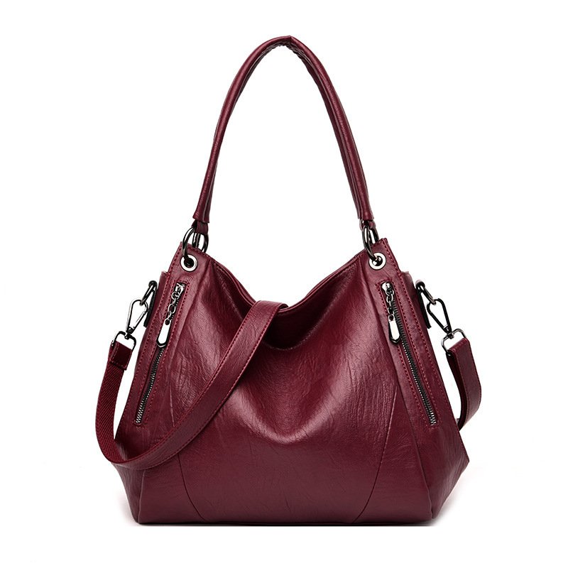 New Spring Large Capacity Soft Leather Mother Crossbody Big Bag - Image 10