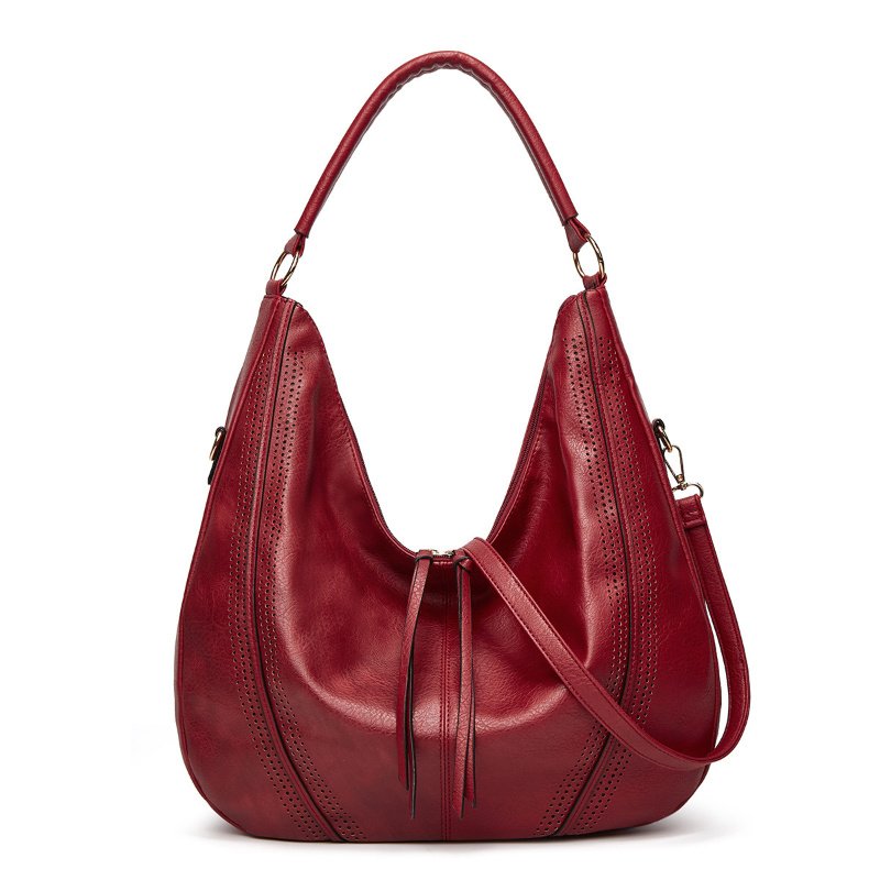 New Trend Retro Large Capacity Tote Shoulder Bag Tassel Hollow One-shoulder Casual Bag Women's Big Bag Casual Bag - Image 9