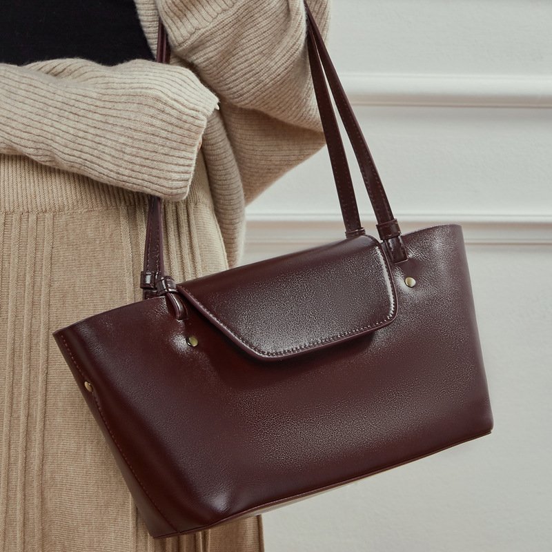 Korean-style Fashionable All-match Womens Leather Shoulder Bag