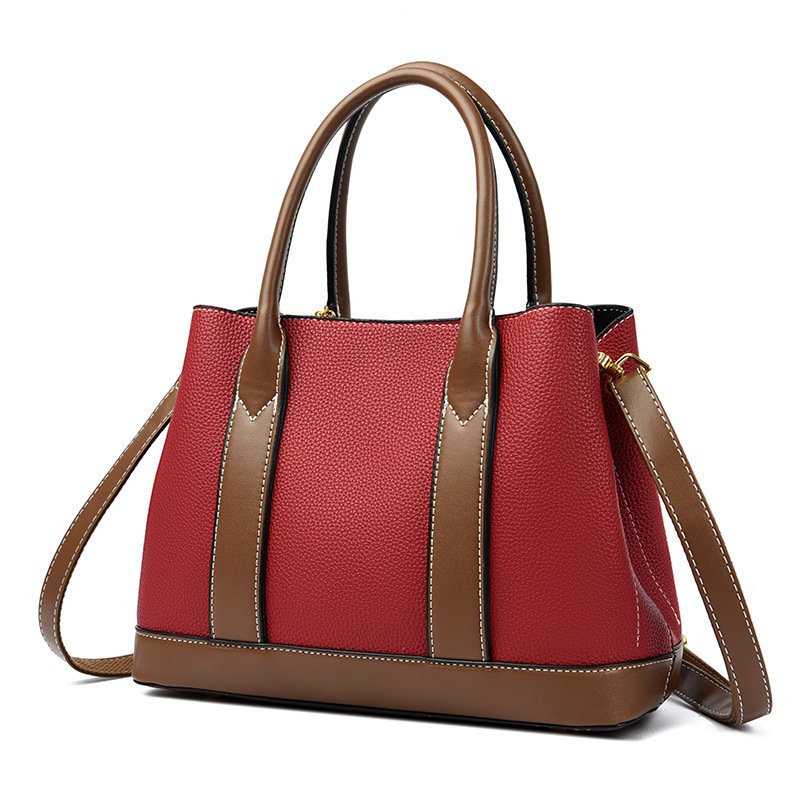 Women's Fashion Contrast Color Bag Capacity Shoulder Crossbody Bag - Image 6