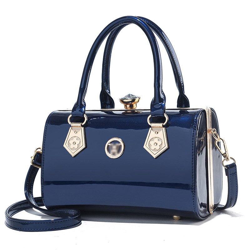 New Fashion Bright Leather Portable Large Capacity Women's One Shoulder Crossbody Bag - Image 2