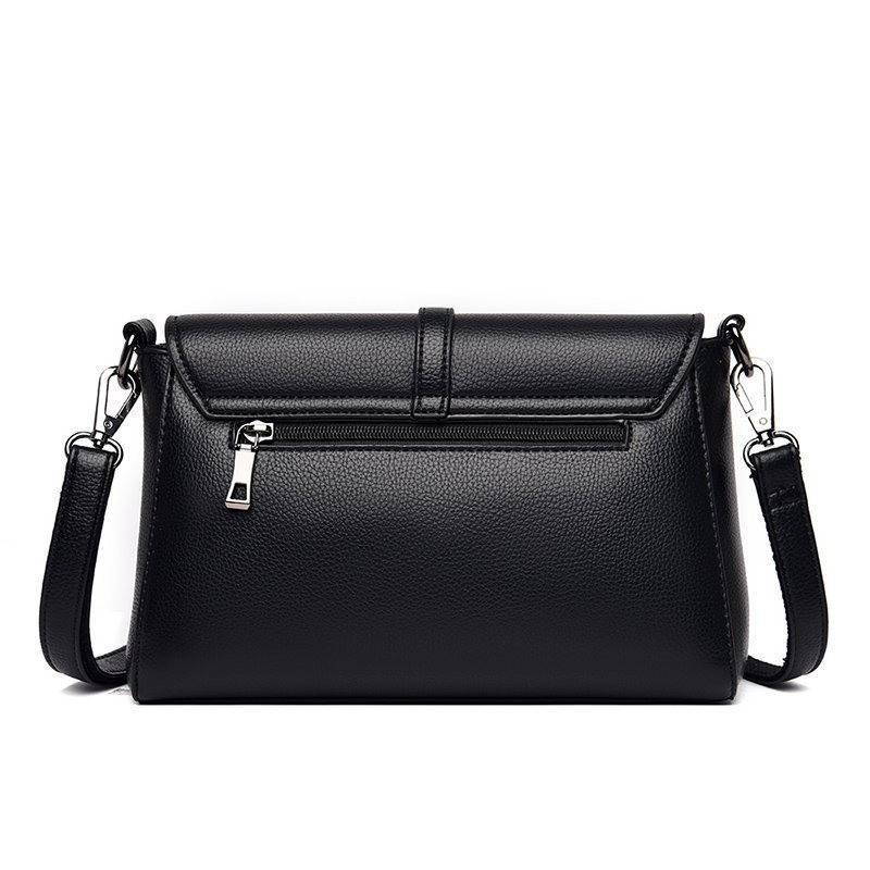 Casual PU Microfiber Leather Single Shoulder Crossbody Bag - Image 7