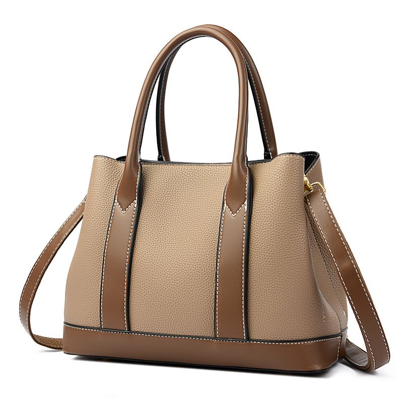 Women's Fashion Contrast Color Bag Capacity Shoulder Crossbody Bag - Image 7