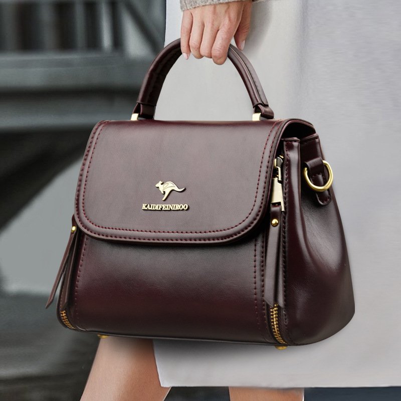 Retro High-end Textured Tote And Shoulder Bag