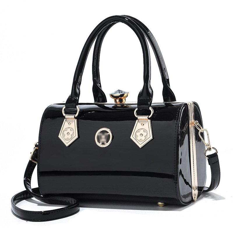New Fashion Bright Leather Portable Large Capacity Women's One Shoulder Crossbody Bag - Image 6