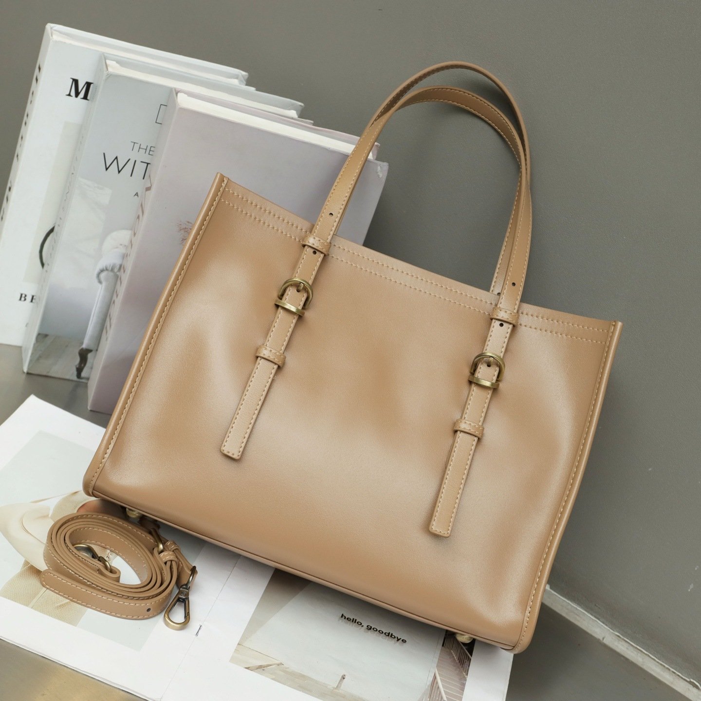 New Genuine Leather Women's Bag, Top-grain Cowhide Shopping Bag, Luxury Feel, Commuter Handbag, Single Shoulder And Crossbody Bag - Image 6