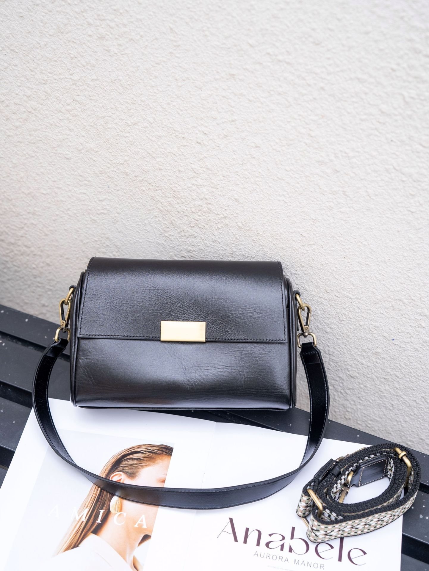 Baidi Leather Women's Bag 2025 New Genuine Leather Crossbody Bag, Top-Grain Vegetable-Tanned Cowhide Shoulder Bag, Light Luxury Commuter Bag - Image 3