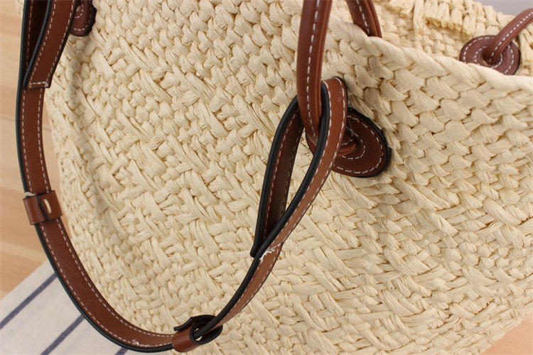 New Large Capacity Shoulder Hand-carrying Dual-use Woven Bag - Image 6