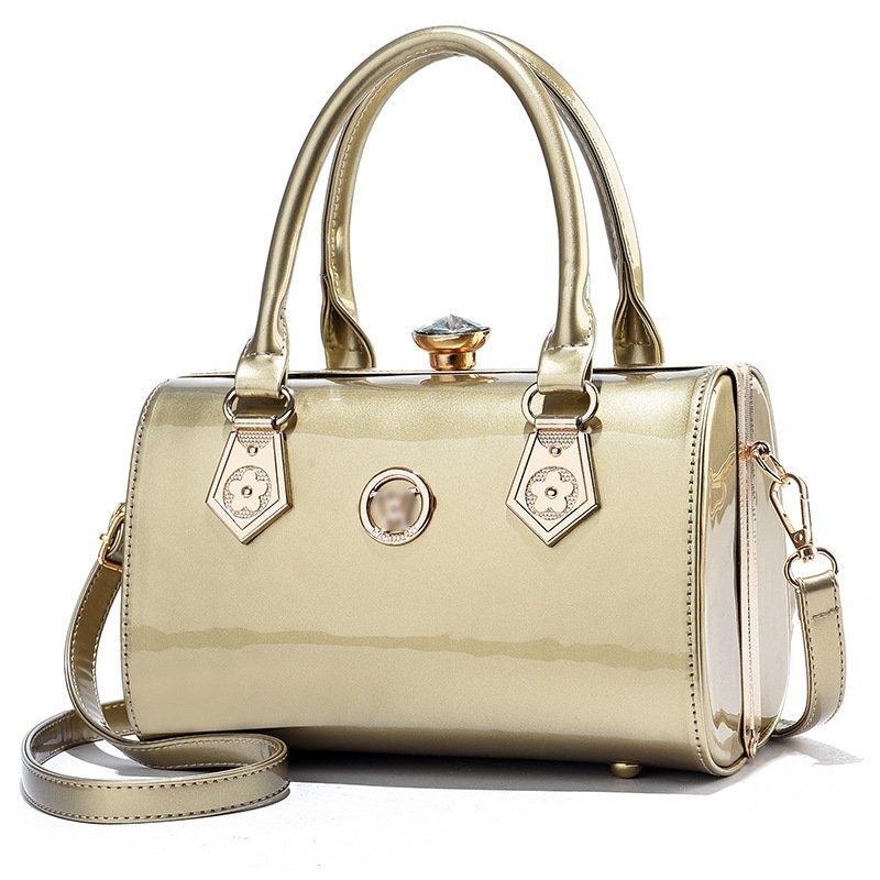 New Fashion Bright Leather Portable Large Capacity Women's One Shoulder Crossbody Bag - Image 5