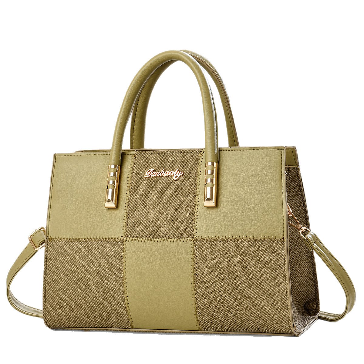 New Stylish Large-capacity Womens Tote Bag With A Bold Color-block Patchwork Design - Image 2