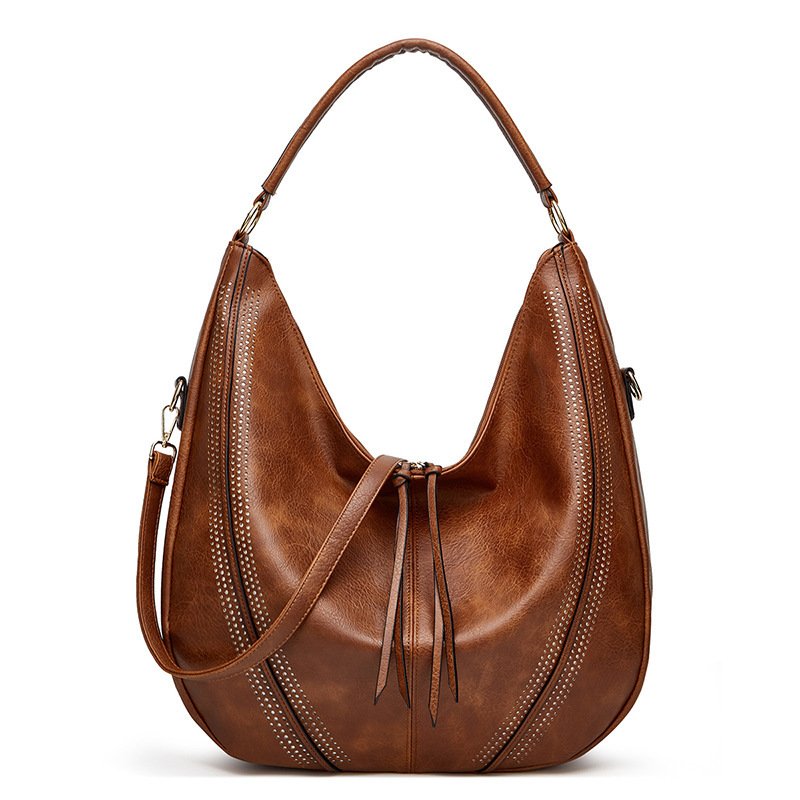 New Trend Retro Large Capacity Tote Shoulder Bag Tassel Hollow One-shoulder Casual Bag Women's Big Bag Casual Bag - Image 10