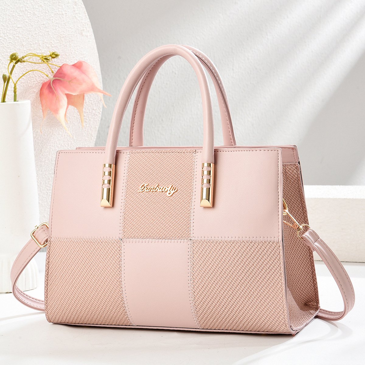 New Stylish Large-capacity Womens Tote Bag With A Bold Color-block Patchwork Design - Image 9