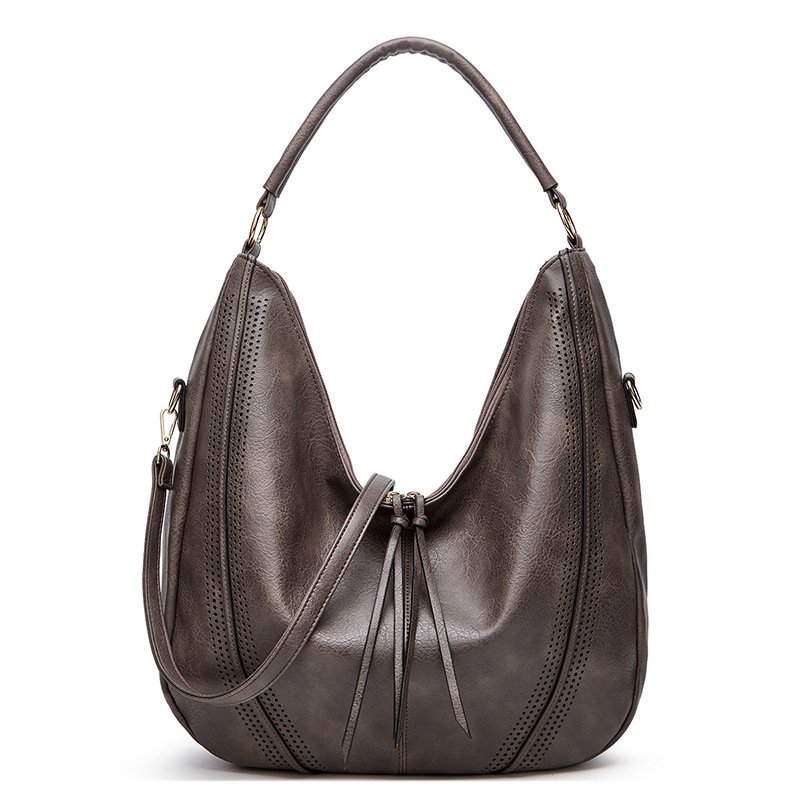 New Trend Retro Large Capacity Tote Shoulder Bag Tassel Hollow One-shoulder Casual Bag Women's Big Bag Casual Bag - Image 2