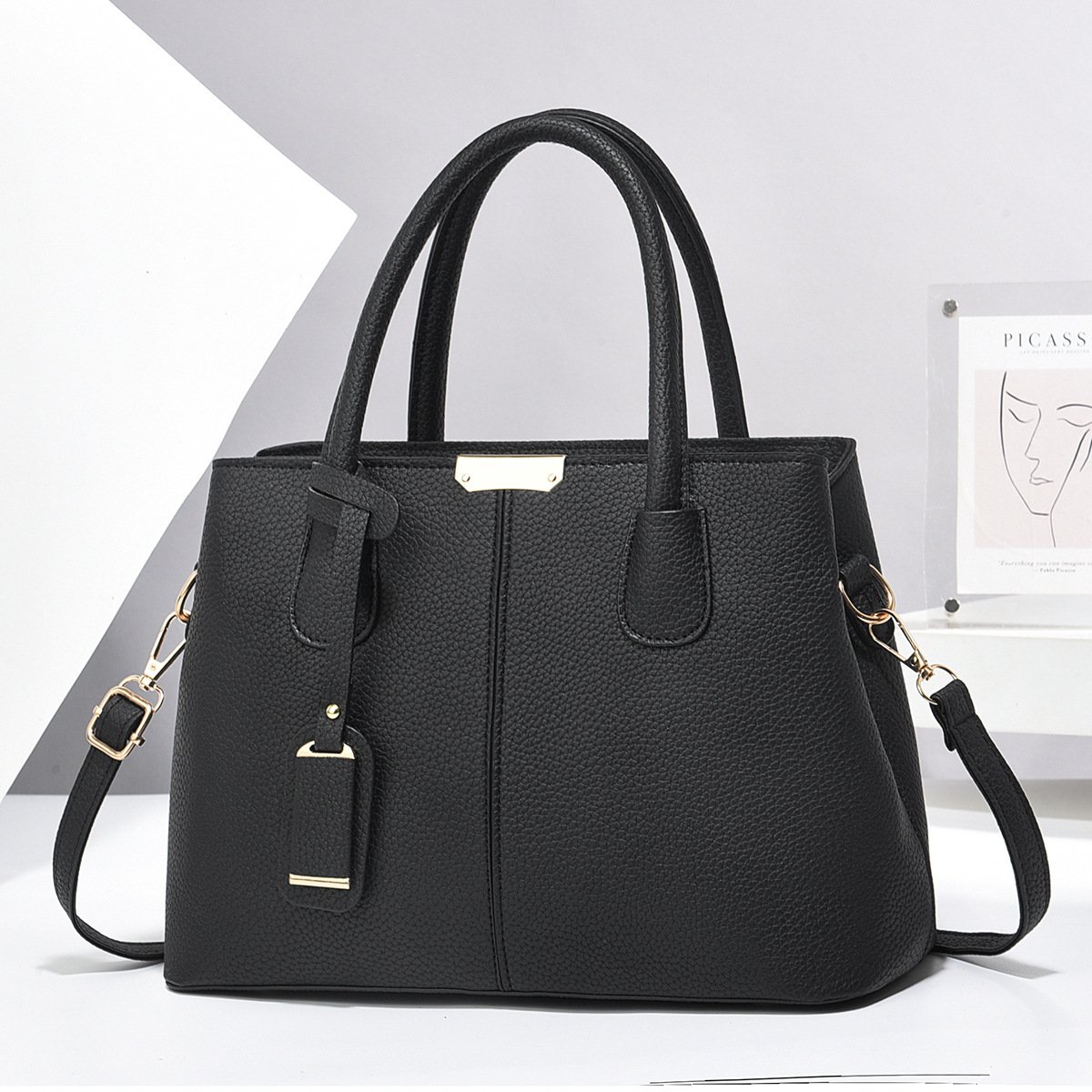 Women PU Leather Handbags Ladies Large Capacity Tote Bag Female Square Shoulder Bags New Fashion Crossbody Bags - Image 3