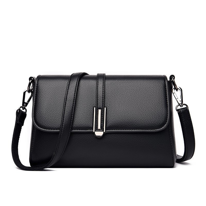 Casual PU Microfiber Leather Single Shoulder Crossbody Bag - Image 5