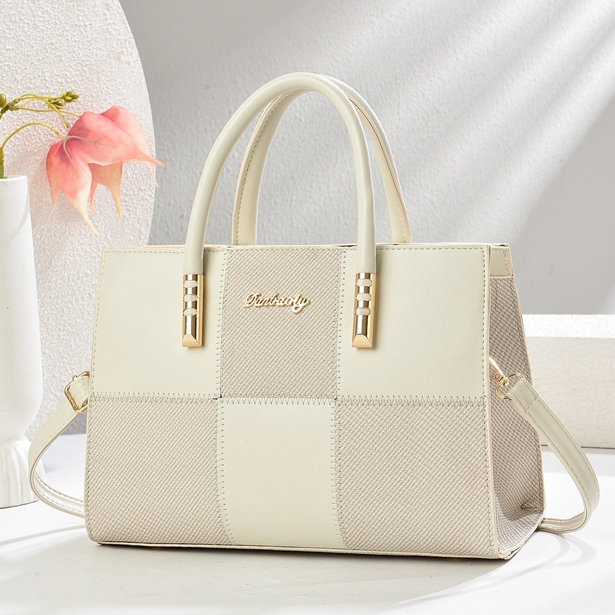 New Stylish Large-capacity Womens Tote Bag With A Bold Color-block Patchwork Design - Image 10