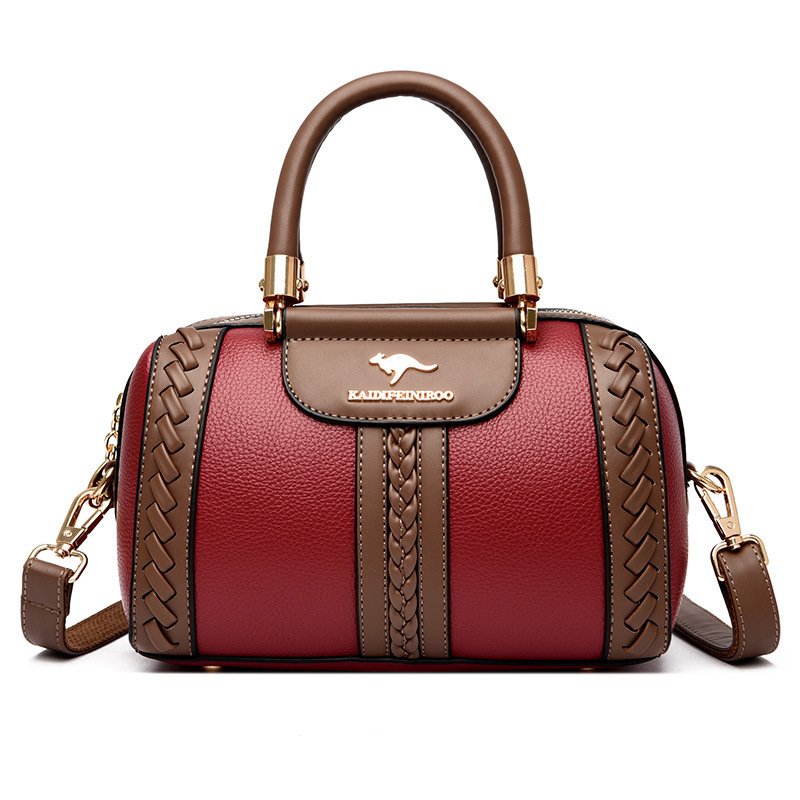 Womens One-shoulder Bag Womens Fashionable Color-block Design - Image 7