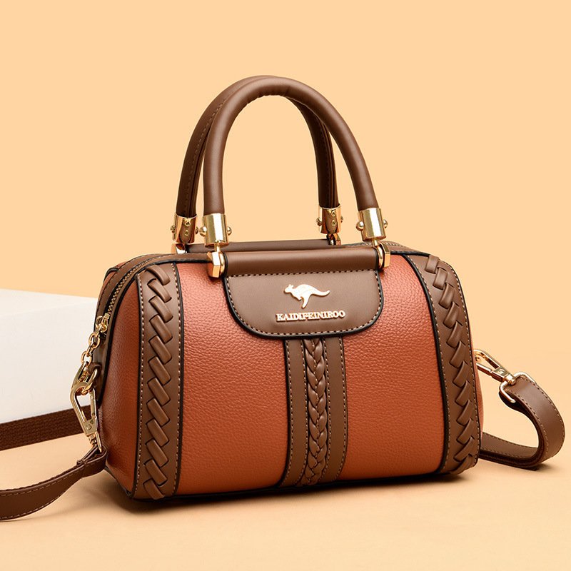 Womens One-shoulder Bag Womens Fashionable Color-block Design - Image 6