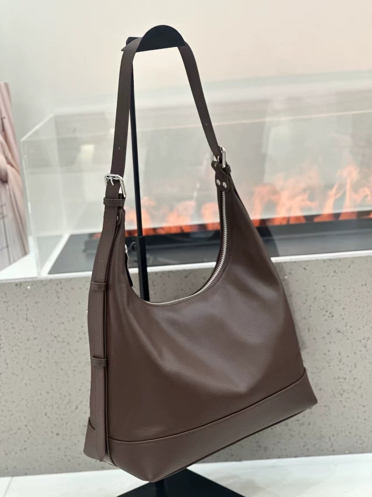 2026 New First-Layer Cowhide Underarm Bag For Women, Genuine Leather Shoulder And Crossbody Bag, Urban Simple Soft Leather Large Capacity Handbag - Image 2