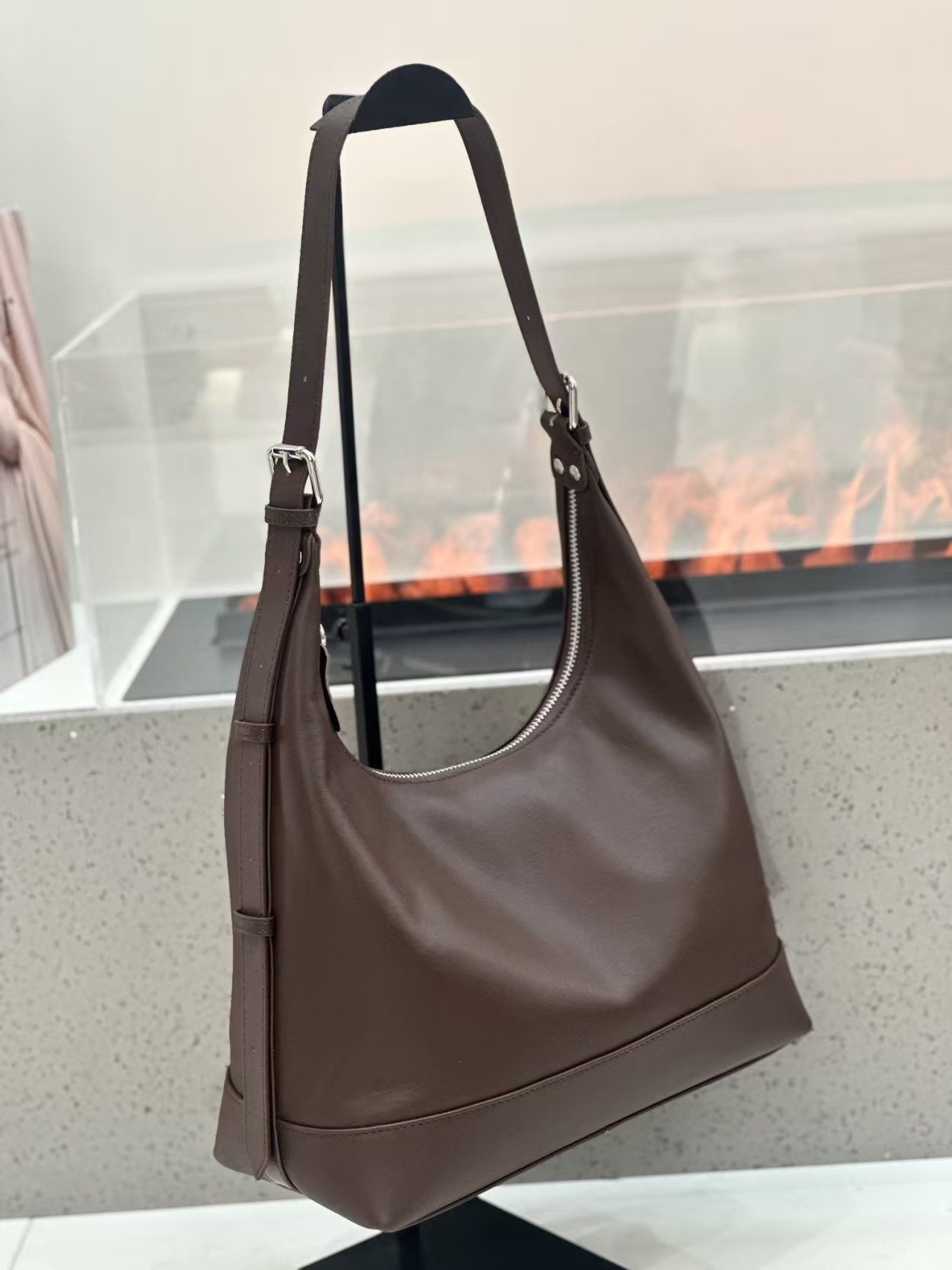 2026 New First-Layer Cowhide Underarm Bag For Women, Genuine Leather Shoulder And Crossbody Bag, Urban Simple Soft Leather Large Capacity Handbag - Image 5