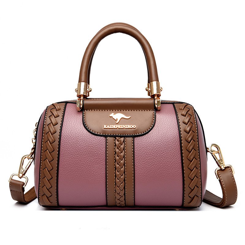 Womens One-shoulder Bag Womens Fashionable Color-block Design - Image 3