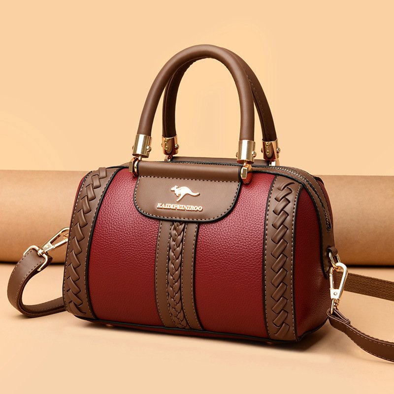 Womens One-shoulder Bag Womens Fashionable Color-block Design - Image 9
